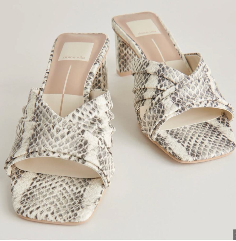 DOLCE VITA New in Box Evereve Carlan Heel in Snake Gray // 8